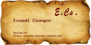 Ecsedi Csongor névjegykártya