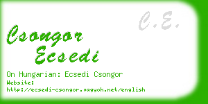 csongor ecsedi business card